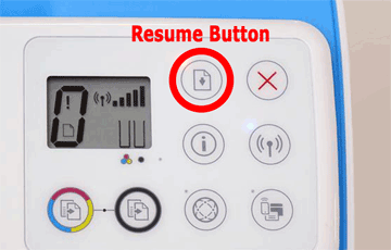 press the resume button